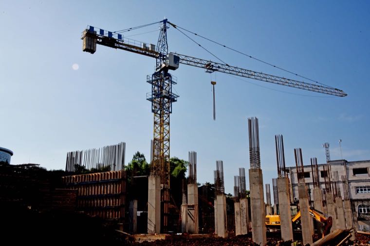 Crane at a construction jobsite